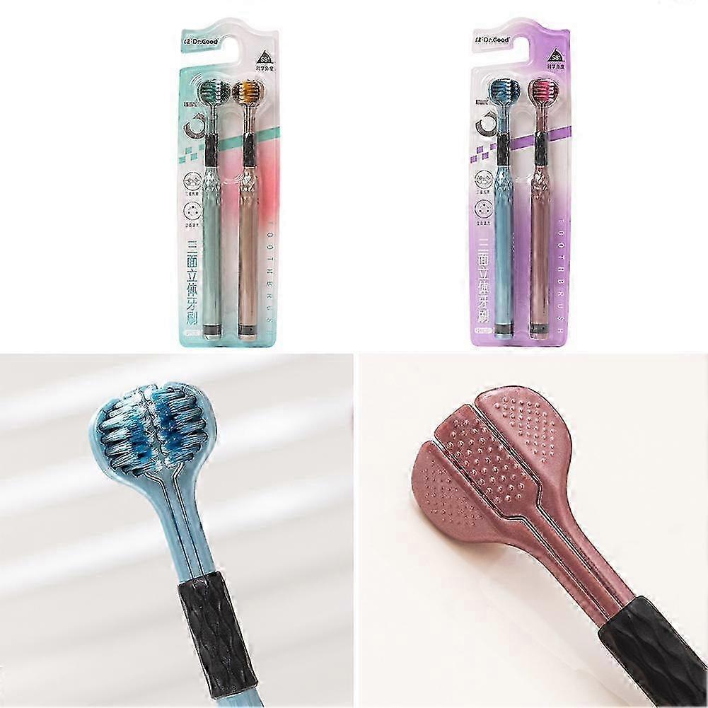 Three-sided Ultra Soft Bristle Toothbrush Efficient Cleaning 25-26