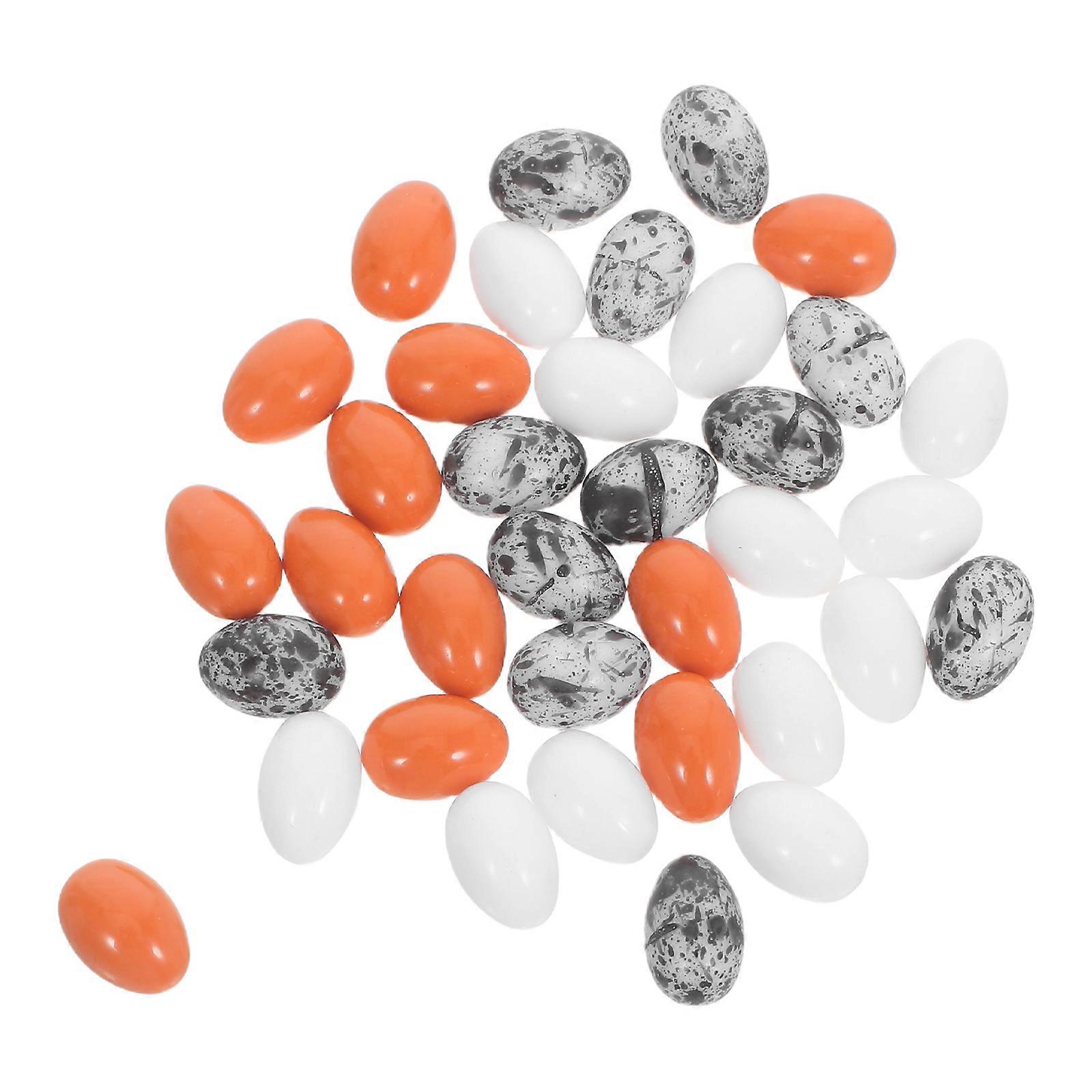 Miniature Eggs for Decor 36Pcs Assorted Color Plastic Mini Egg Models