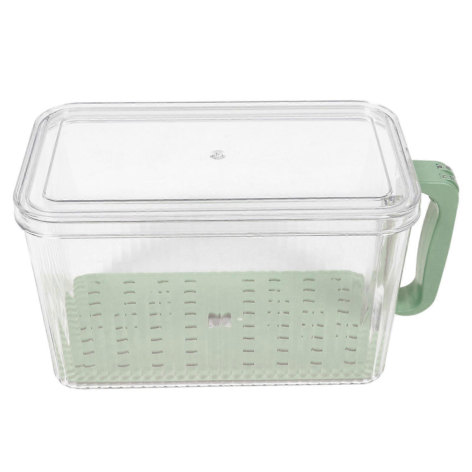 Loaf Container Rectangular Food Storage For Kitchen Organization Green Safe Plastic 1Set