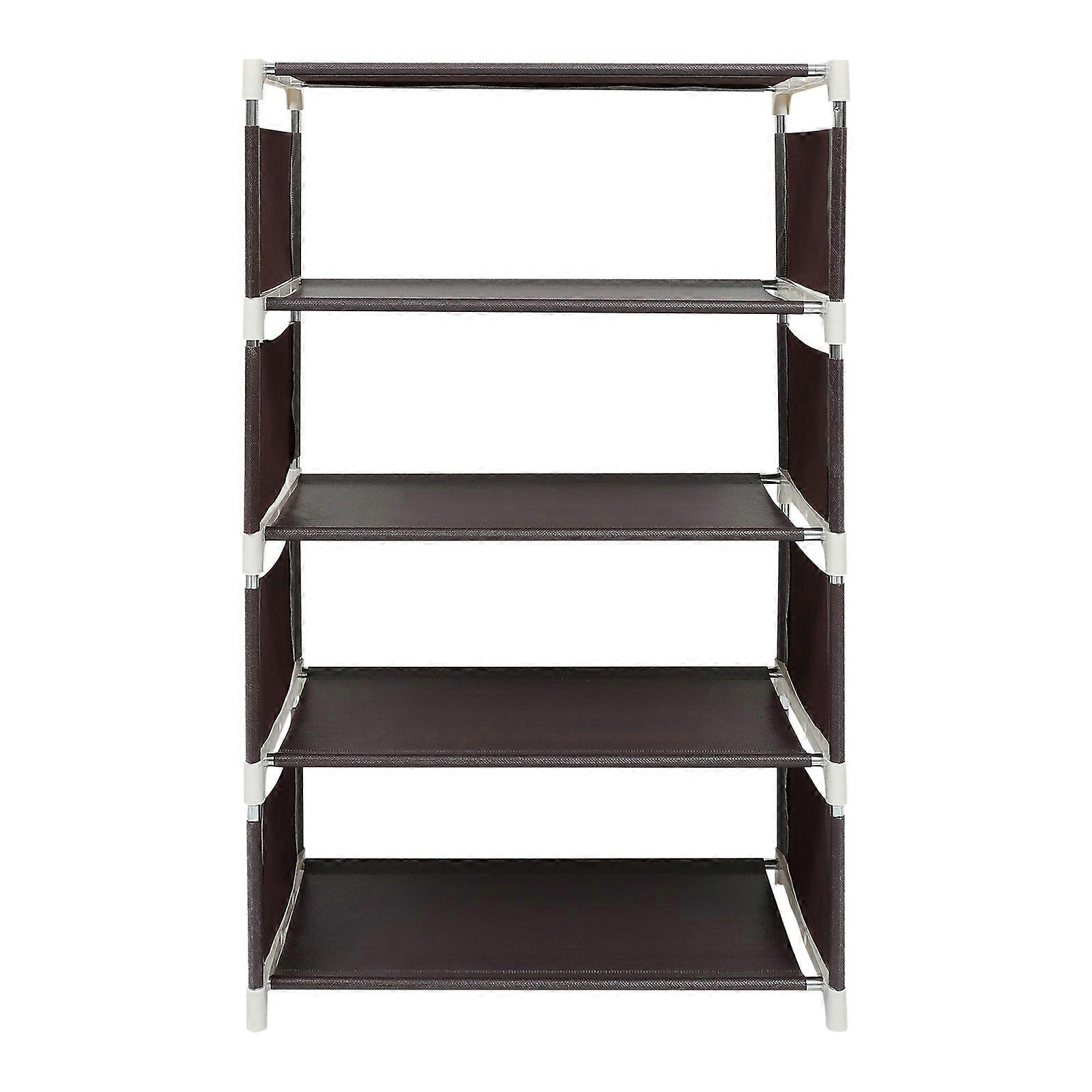 Shoes Shelf Multi Layer Shoes Rack for Storage Use 2Pcs Coffee
