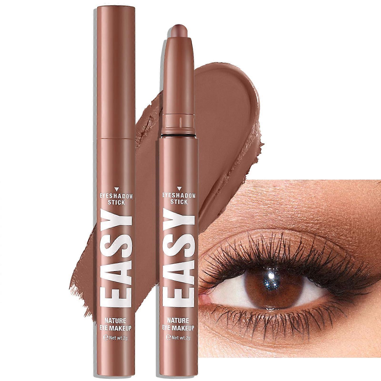 Reddish Brown Matte Eyeshadow Stick Waterproof Smudgeproof Longlasting Multiuse Cream Pencil