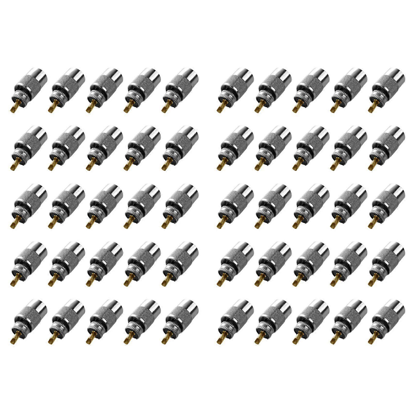 50 Pcs UHF PL259 Plug Solder Connector for RG8