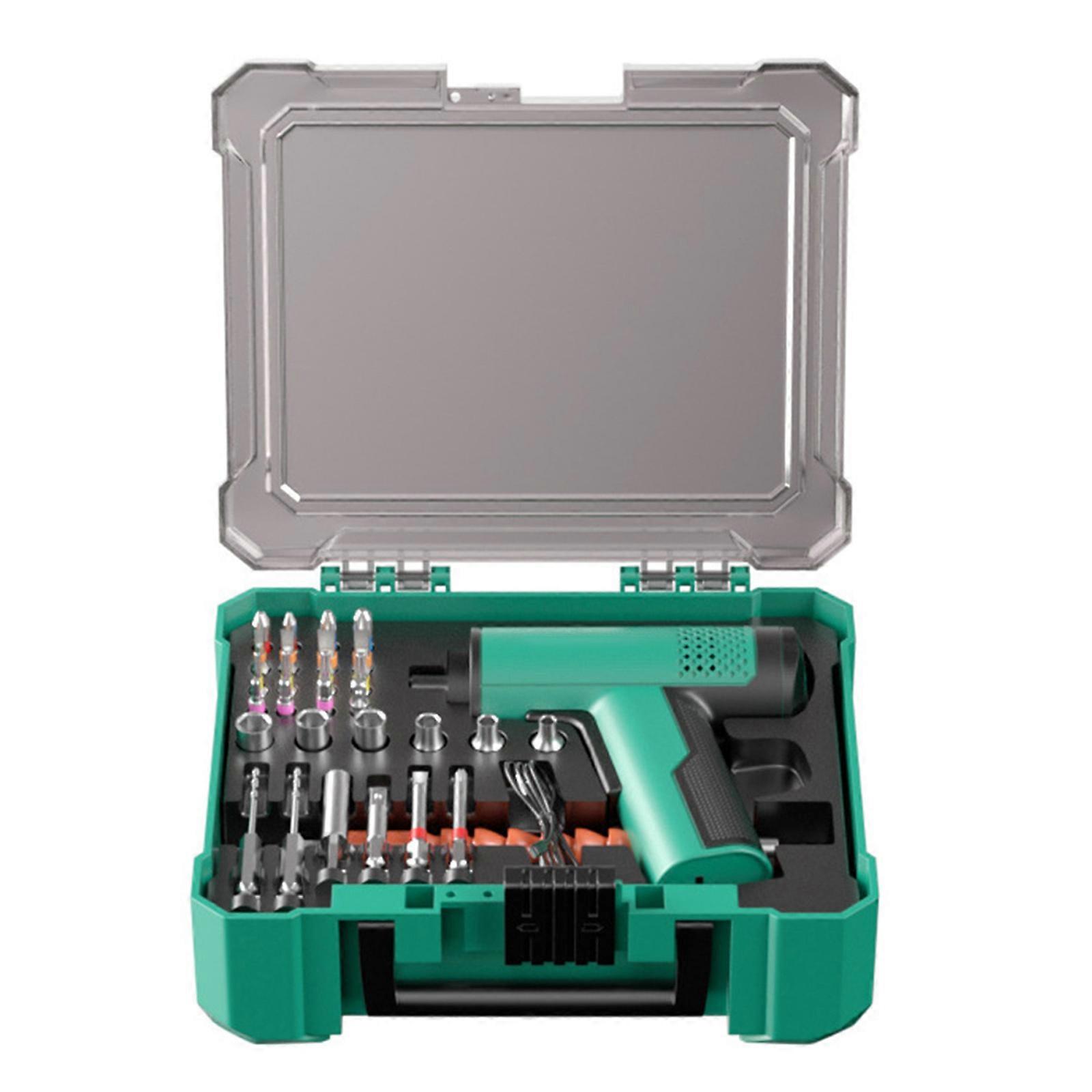 Versatilitys Cordless Electric Screwdriver Tool Kit Including Bits Durability Case For Easy Transport Home Improvement Multicolor