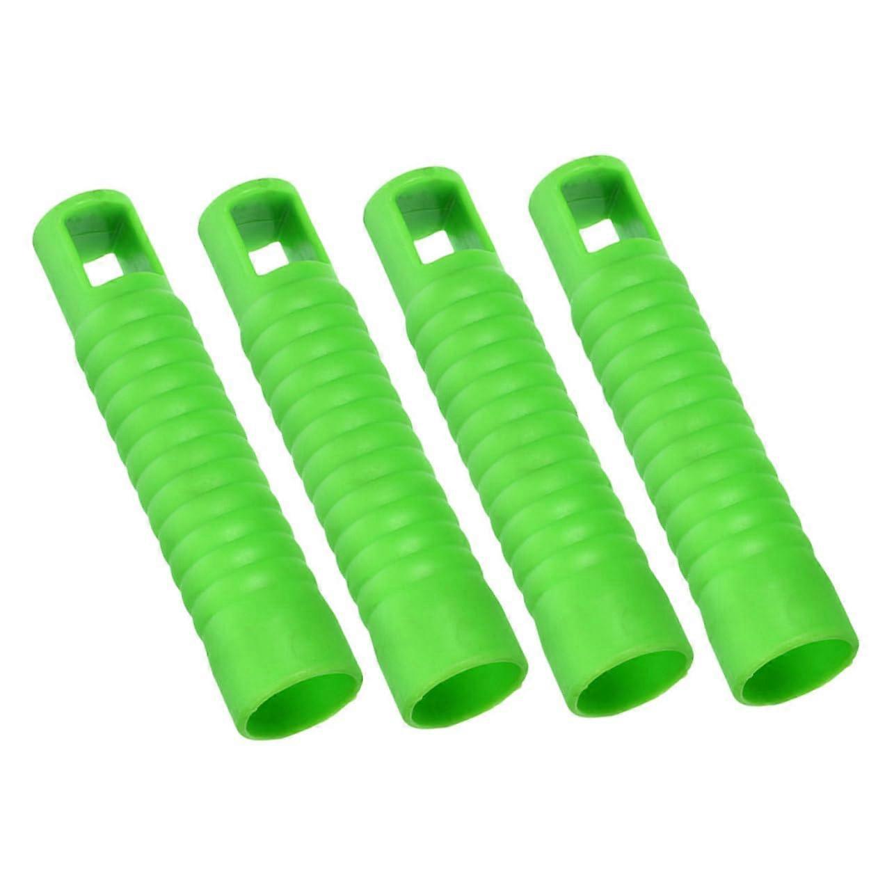 4pcs Green Mop Handle Replacement Caps Durable Plastic Easy Grip Broom Handle Accessories