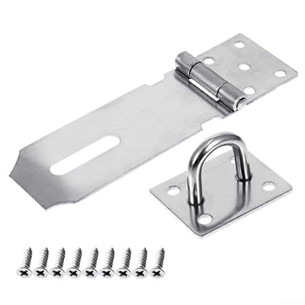 Stainless Steel Door Lock Hasp Rust Resistant Heavy Duty AntiTheft Shed Padlock Latch