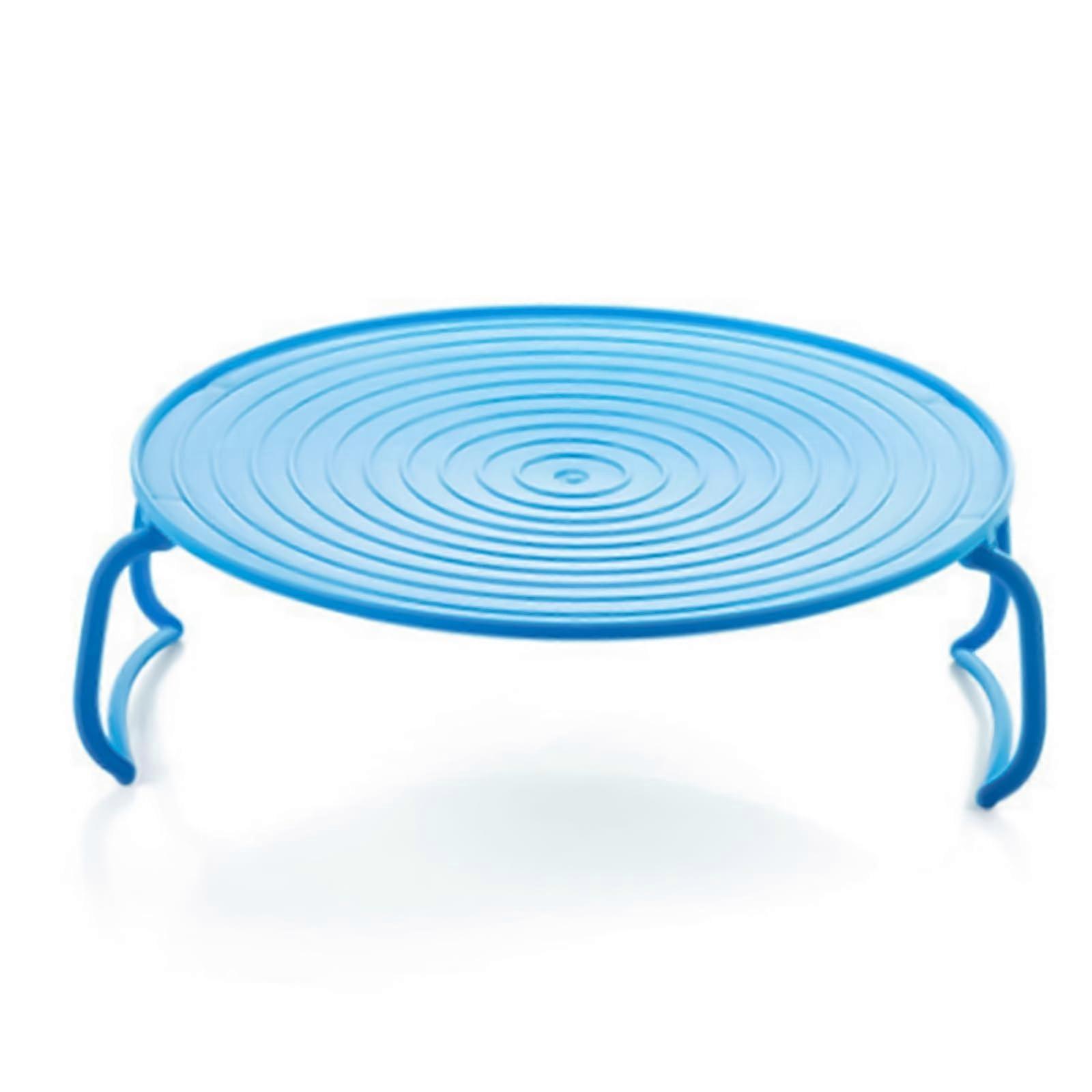 2 Tier Microwave Cooking Tray with Foldable Design for Quick Meal Heating  Blue Microwave Stacker