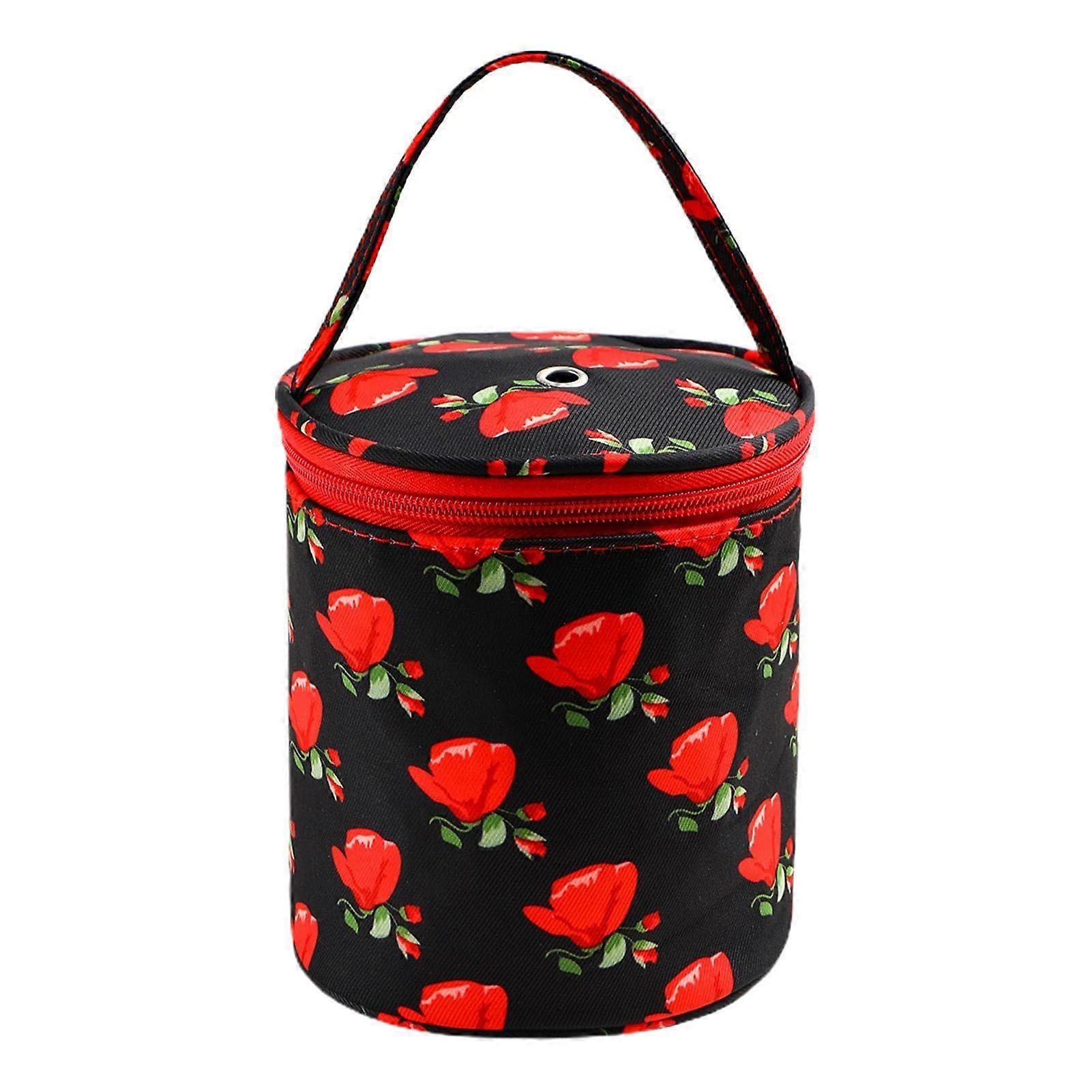 Yarn Storage Bag Crochet Organizer with AntiSlip Handle, Secure Zipper and  Threading Hole