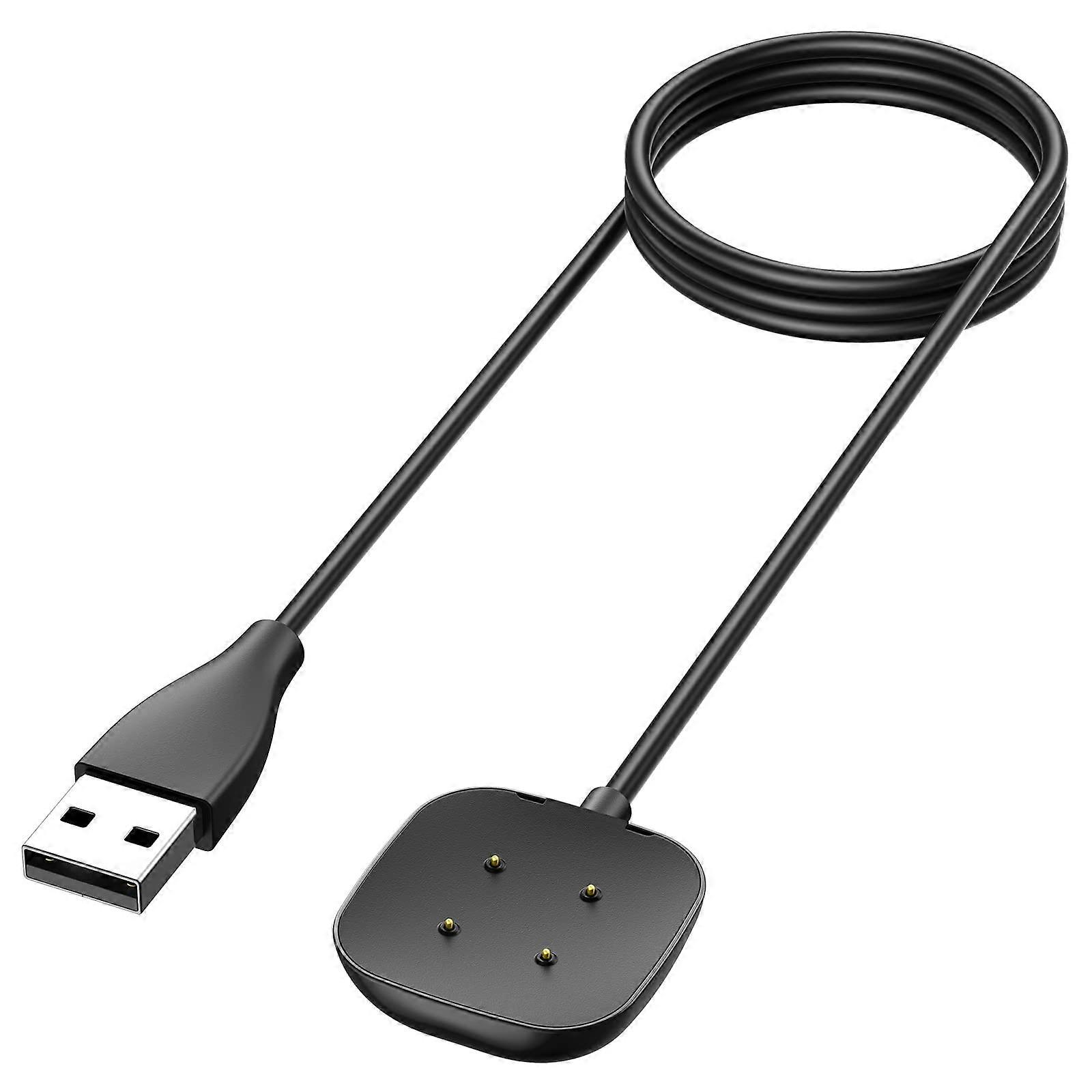Charger Cable, Fast USB Charging Cord, Durable Replacement in 2 Lengths for Fitbit Versa3 and Sense