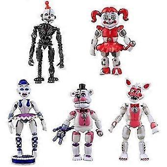 5-pack Five Nights At Freddy's Game Figure Fnaf Funtime Freddy Foxy Sister Location Light Action Figures