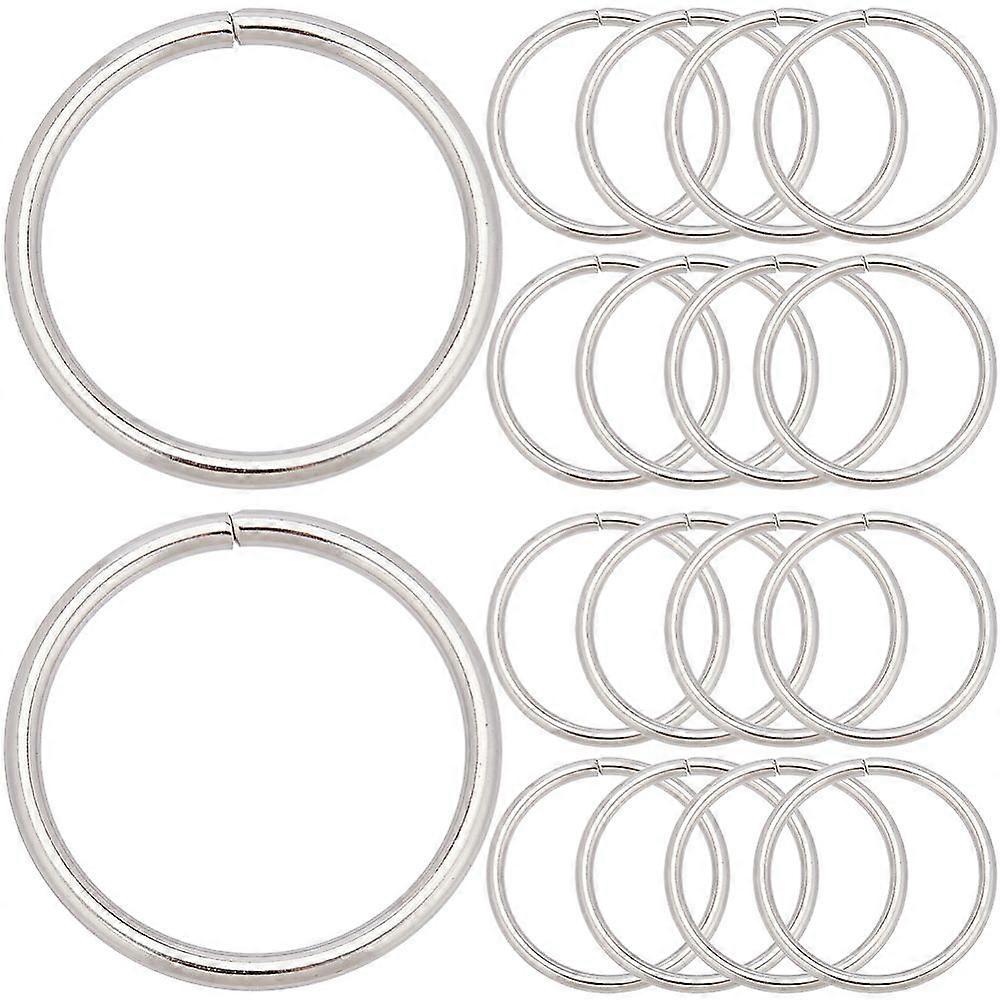 20pcs Iron Quick Link Connectors Round Ring Platinum 47x3.5mm Inner Diameter: 40mm