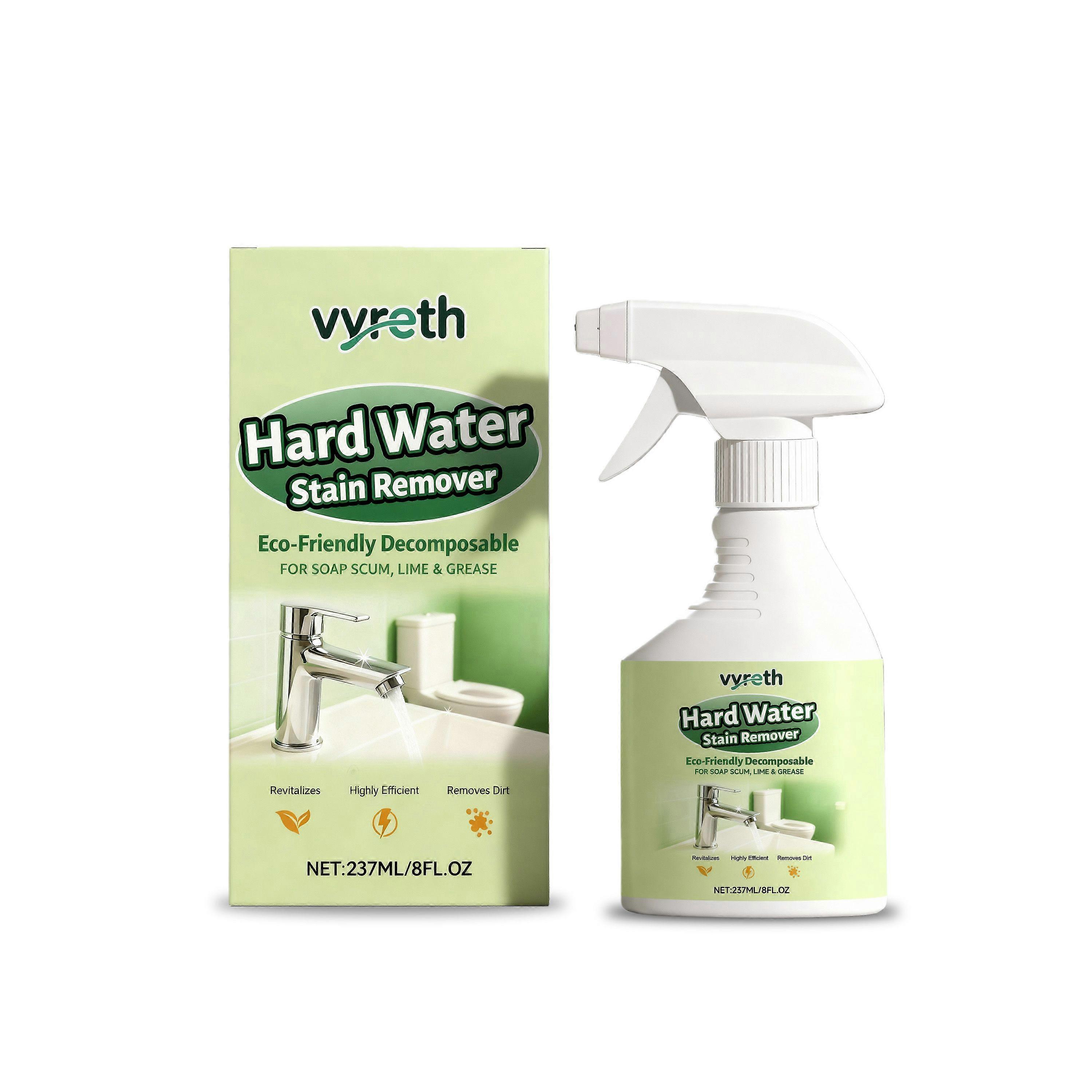 Vyreth Hard Water Stain Cleaner  Multi-Purpose Cleaning Product For Windows