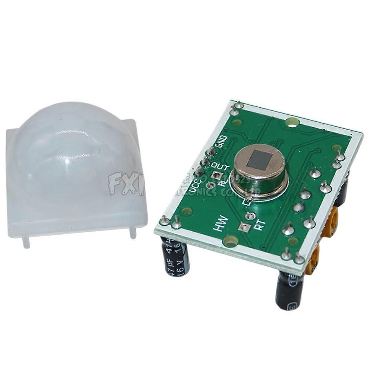 HCSR501 PIR Motion Sensor Module, Adjustable Infrared Detector for Arduino and DIY Electronics