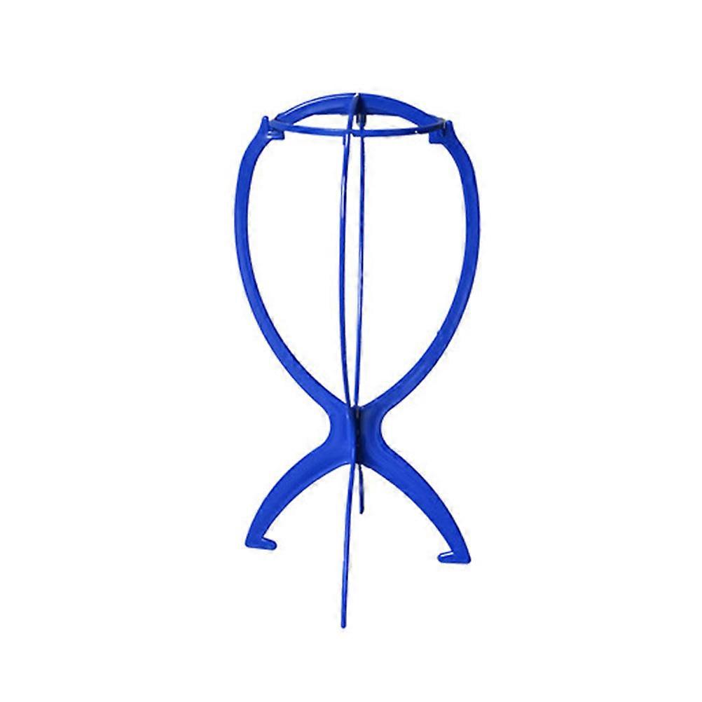 Wig Hanger Stand Stable Wig Holder Support Display Folding 1Pcs Blue