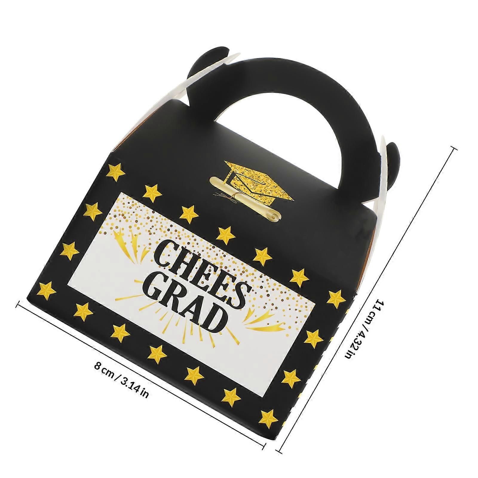 Party Candy Holder Paper Candy Box for Storage Use 50Pcs Black