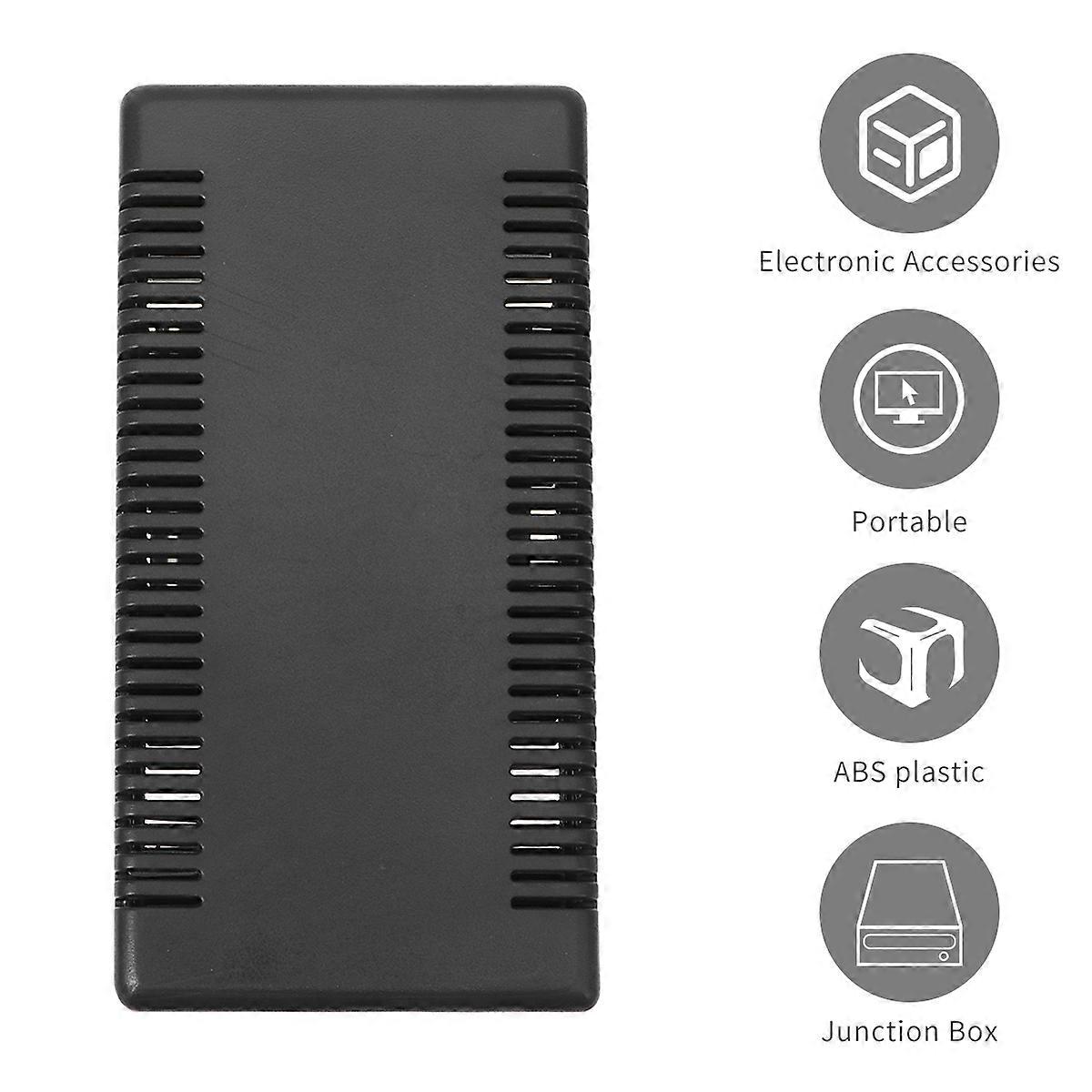 2Pcs Black Plastic Electronic Instrument Junction Box for Power Switch