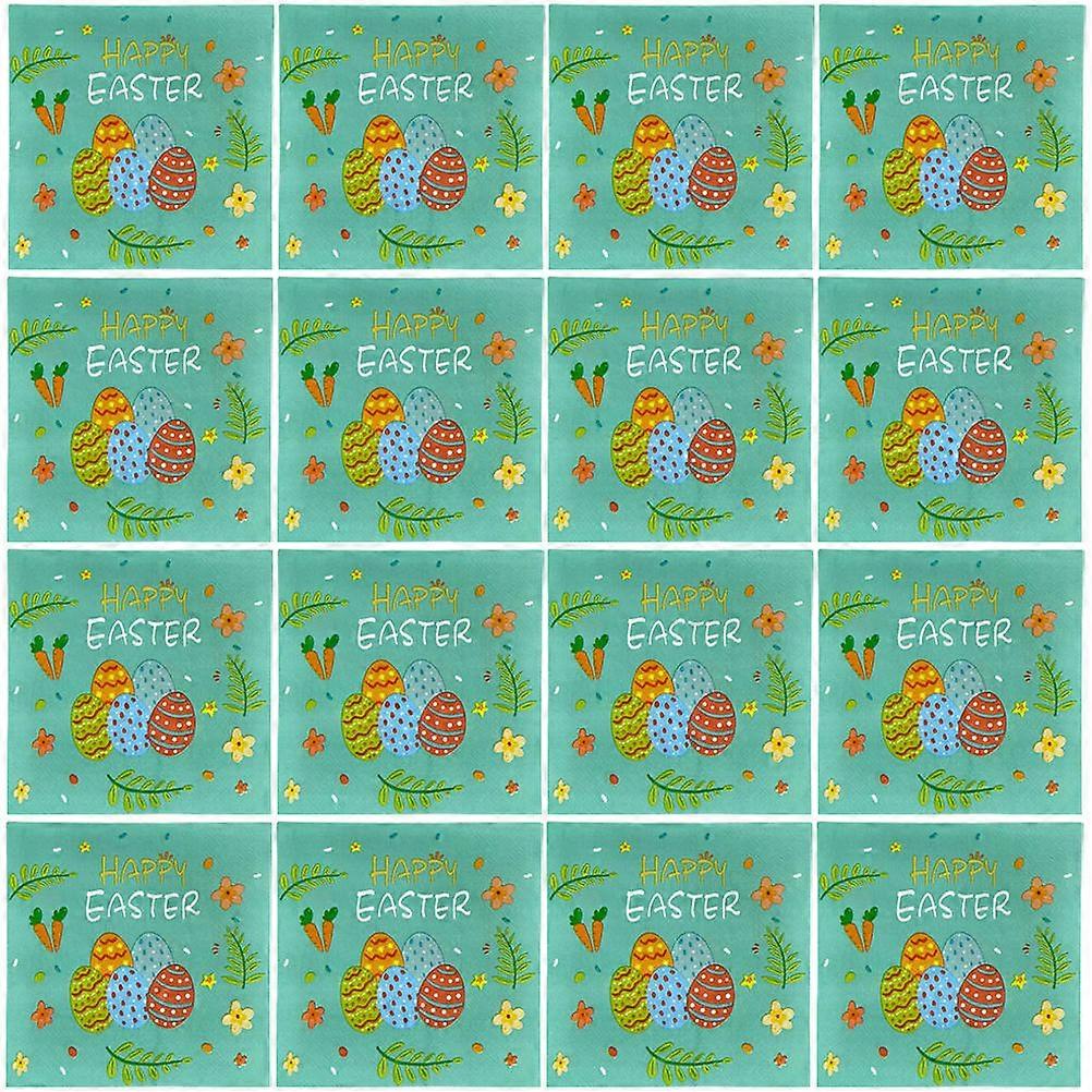 Green Easter Napkins for Decor with 100 Sheets Disposable Paper Serviettes