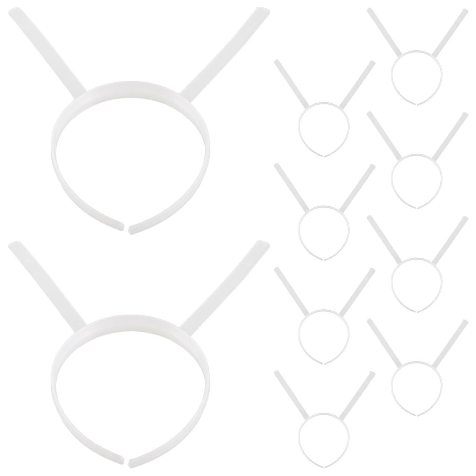 Plastic Headband Frame for Decoration DIY Craft Accessory 10Pcs Transparent