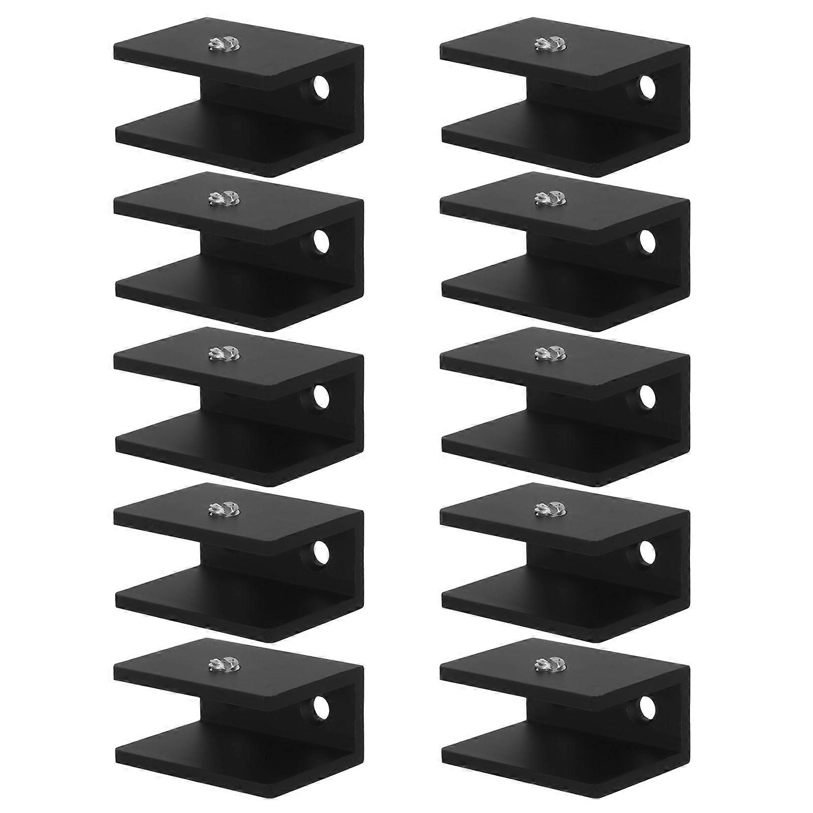 Square Shelf Lock Clips Glass Shelf Brackets for Secure Mounting 10Pcs