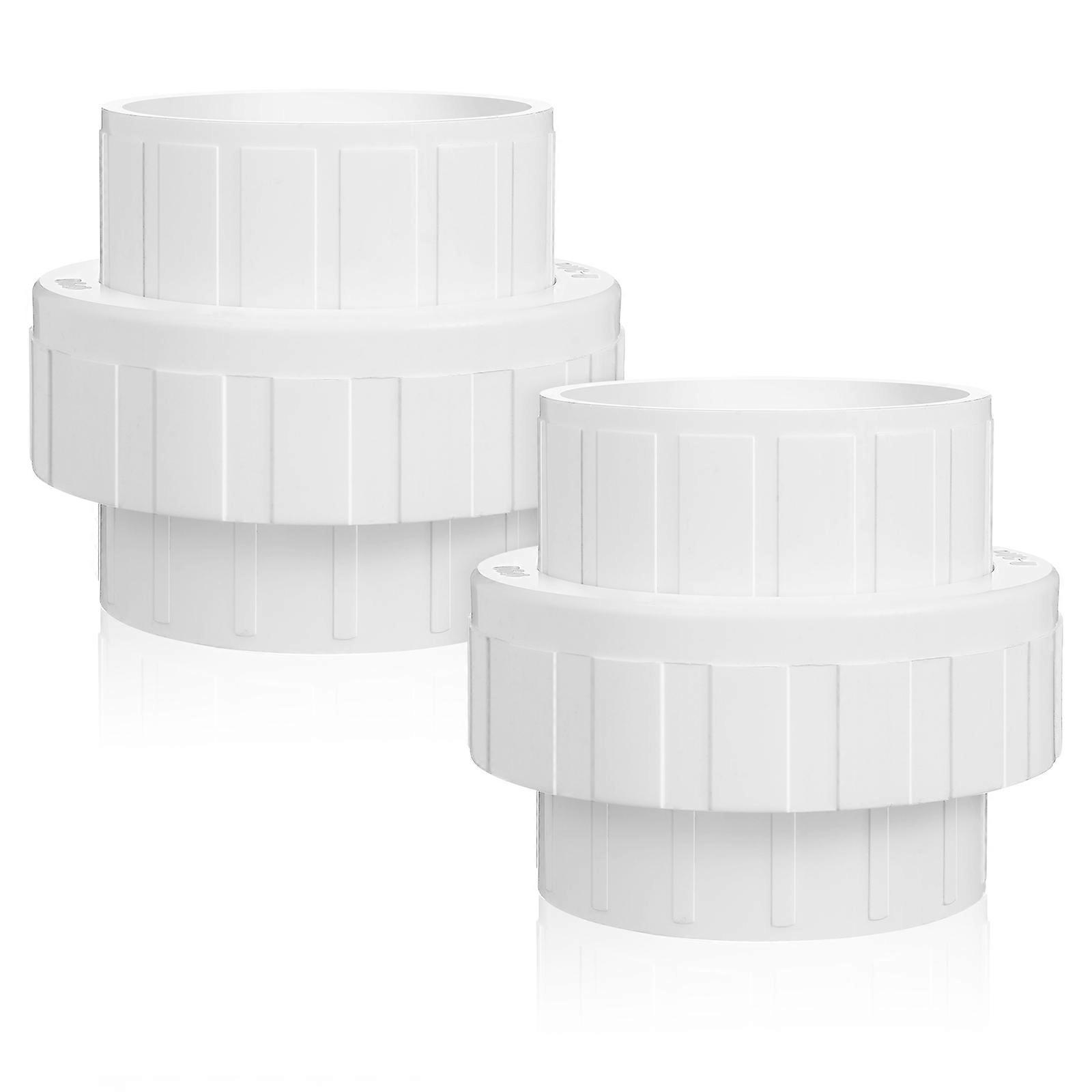 Coupling Pipe Fitting PVC Connectors for Water Supply 2Pcs