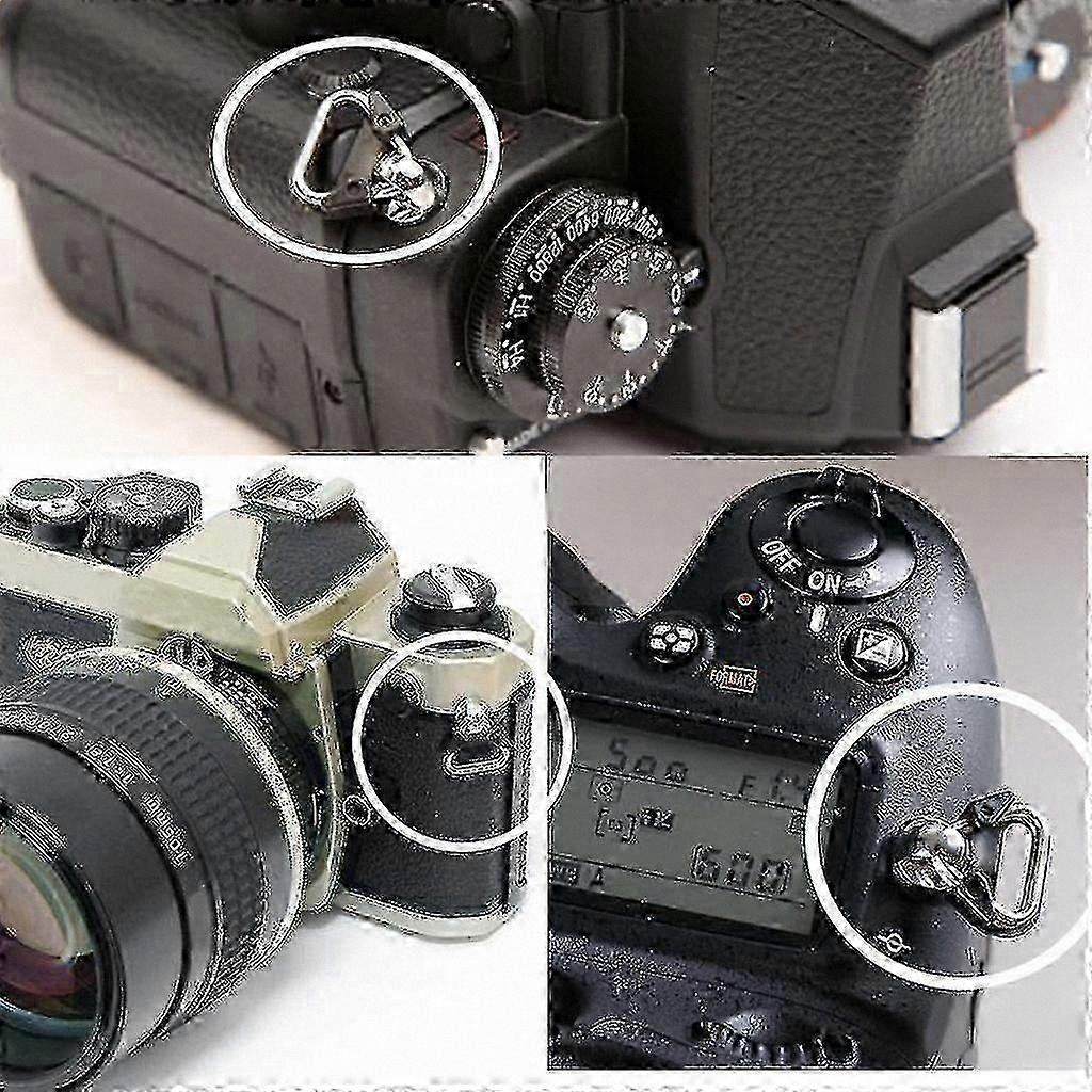 4 Pieces Durable Camera Strap Triangle Split Ring Adapter for DSLR Cameras