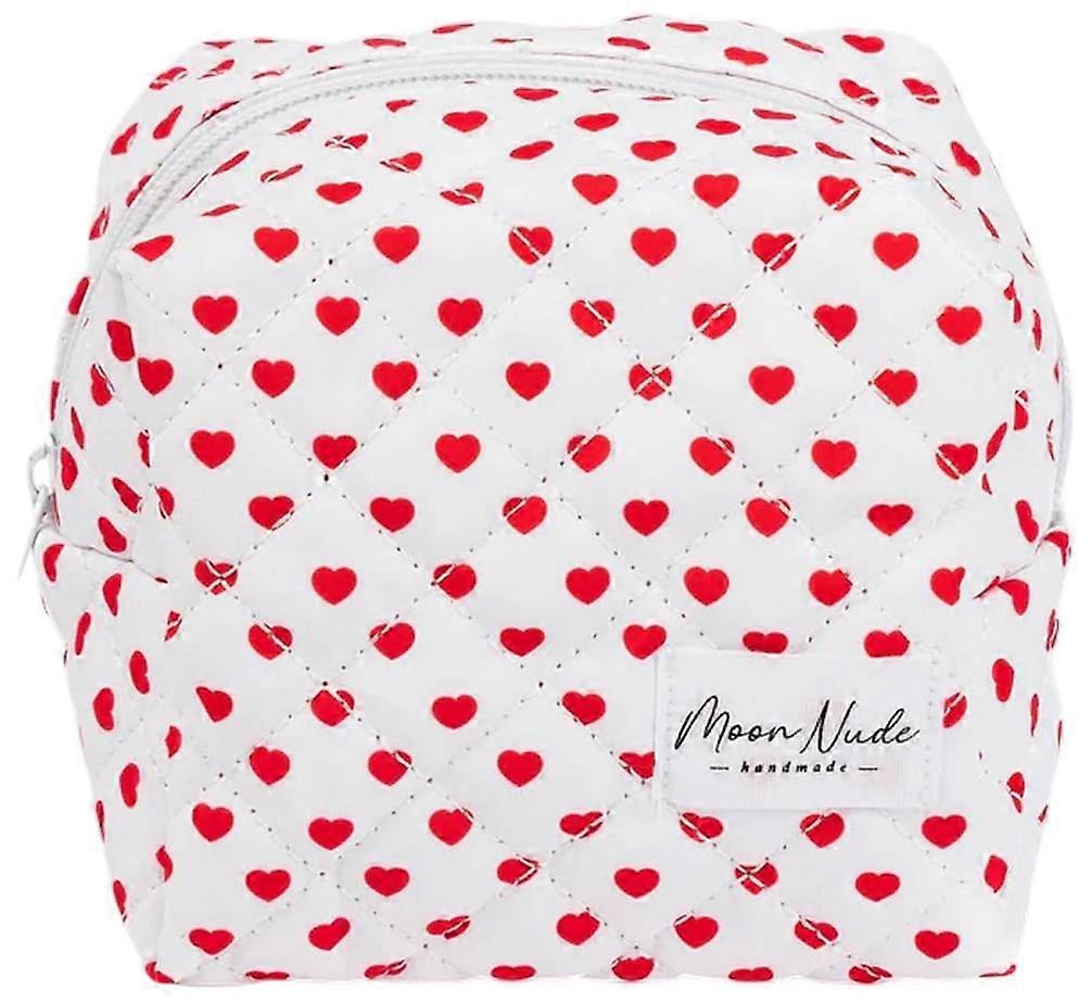 Moon Nude Valentine Mini Makeup Bag - White/Red