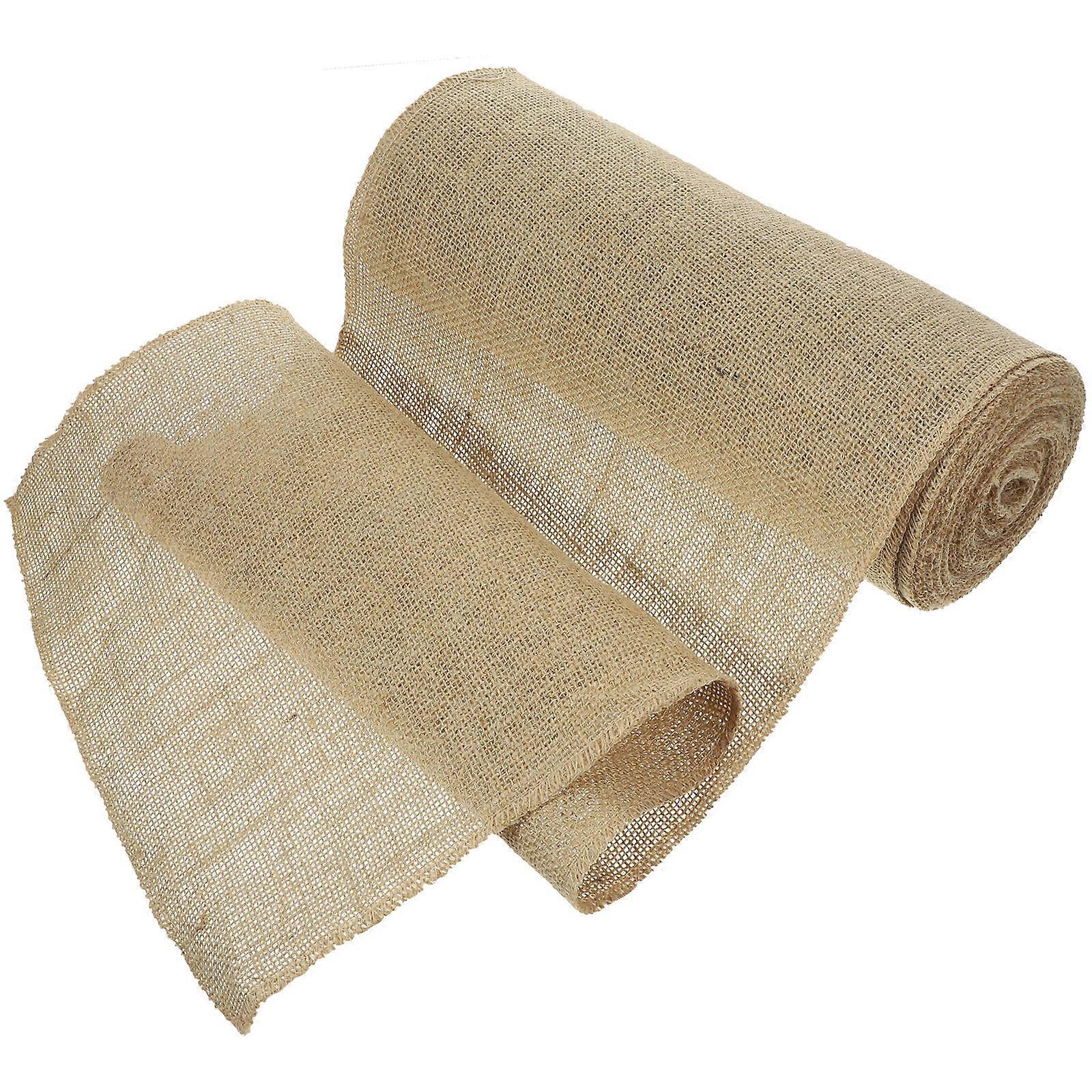 Rustic Table Runner Cotton Linen Burlap Table Runner for Party 1 Roll