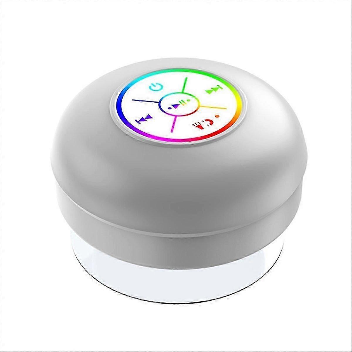 Bluetooth Speaker LED Colorful Luminous Small Speaker Gray