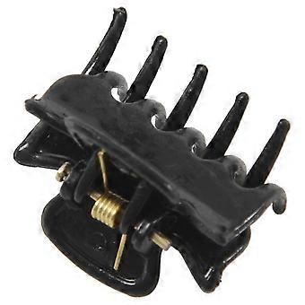 12 piezas de 1.1 "de largo negro plástico Mini horquilla 10 garras Pinza de clip para el cabello abrazadera para damas