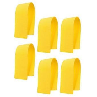 6pcs Flat Rectangular Soccer Training Markers, Non Slip PVC Ground Marking Tools compatible with Football, Basketball and Sports Drills
