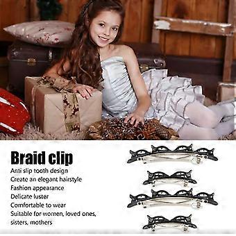 Pince à cheveux élégante pour femme, accessoire tendance, barrette, pince à tresse, lot de 4.