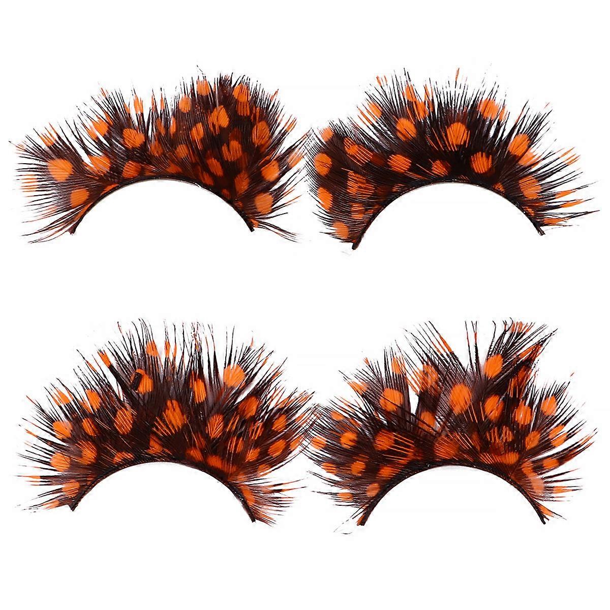 False Eye Lashes for Decoration 2Pairs Dramatic Party Costume