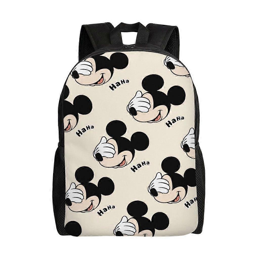 JD61 Mickey Mouse Backpack Teenager School Bag Canvas Notebook Backpack Bag Unisex