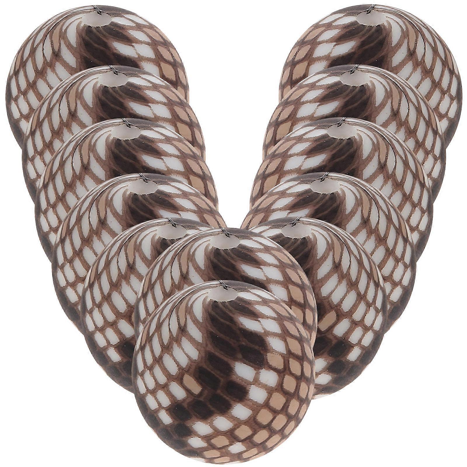 Silicone Beads Round Bracelets for DIY Use 45Pcs with Leopard Pattern