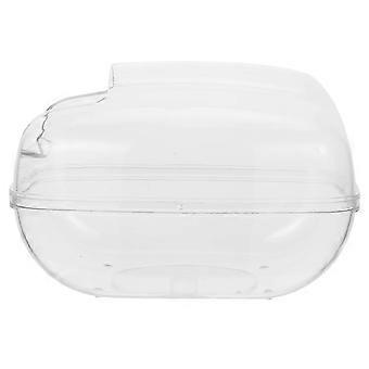 Transparent hamster bath tub, splashproof, blue