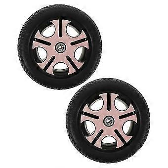 Rodas de reposição duráveis para triciclo infantil (2 unidades), fácil instalação, adequadas para triciclos infantis, diâmetro do furo de 0,8 cm, resistentes ao desgaste e antiderrapantes.