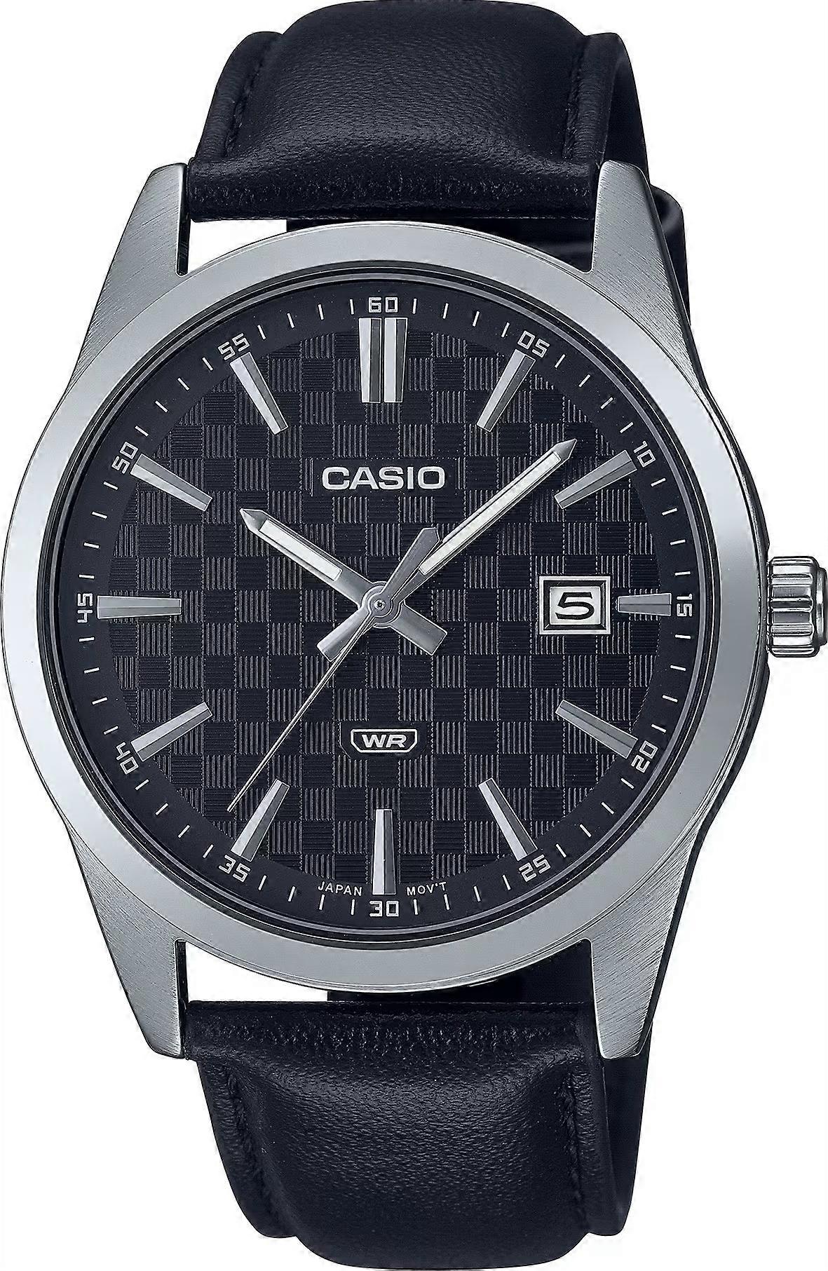CASIO COLLECTION DATE - CARBON LOOK - SILVER & BLACK