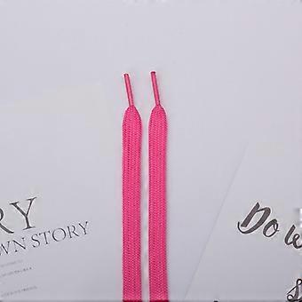 3 pair of 6 double-layer flat woven shoelaces (pink)