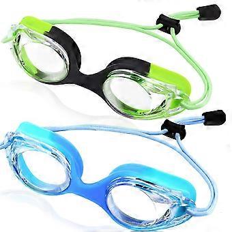 Schwimmbrille für Kinder mit Bungee-Band, auslaufsicher, beschlagfrei, mit Schnellverstellung, für Kleinkinder von 3-14 Jahren