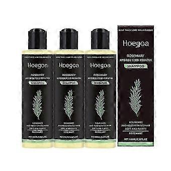 3pcs Shampoo Rosmarino Per Spessore Capelli - Formula Rinforzante Volumizzante Con Cheratina Idrolizzata, Riduce La Rottura Per Capelli Più Piene.