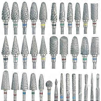 Tungsten Carbide Nail Drill Bit Milling Cutter For Manicure Pedicure Nail Files Buffer Nail Art Equipment Accessory Tools -N