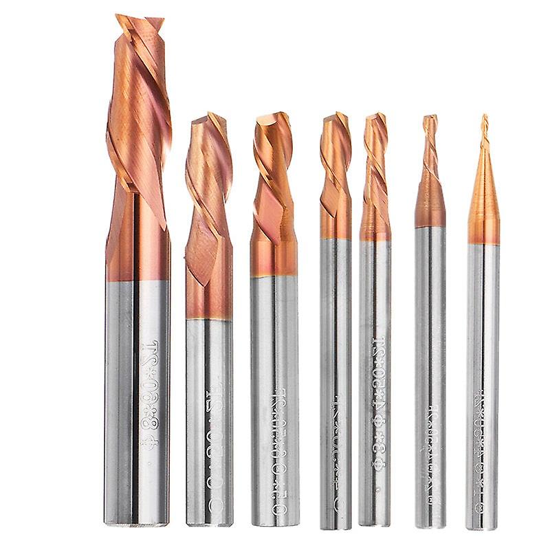 1-8Mm 2 Flutes Tungsten Carbide End Mill Cutter Hrc55 Altin Coating Cnc End Mill Tool