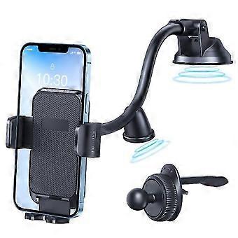 Car Phone Holder Mount, Long Gooseneck Dashboard Windshield Phone Holder, Strong