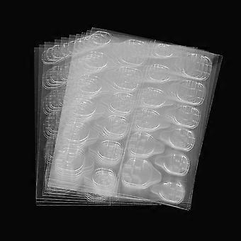 KATEA 240PCS Pegatinas de gel de pegamento de uñas falsas Acrílico transparente Puntas de doble cara DIY Uñas falsas de arte de uñas Tajas adhesivas para mujeres y niñas Manicura de uñas 10 S