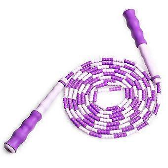 Corde à sauter perlée, corde à sauter réglable pour les enfants adultes, corde de vitesse sans enchevêtrement-violet