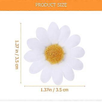 Conjunto de 12 Presilhas de Cabelo com Flor de Margarida, Acessório de Cabelo Boêmio para Mulheres e Meninas, Branco, Ideal para Casamento na Praia e Festas.