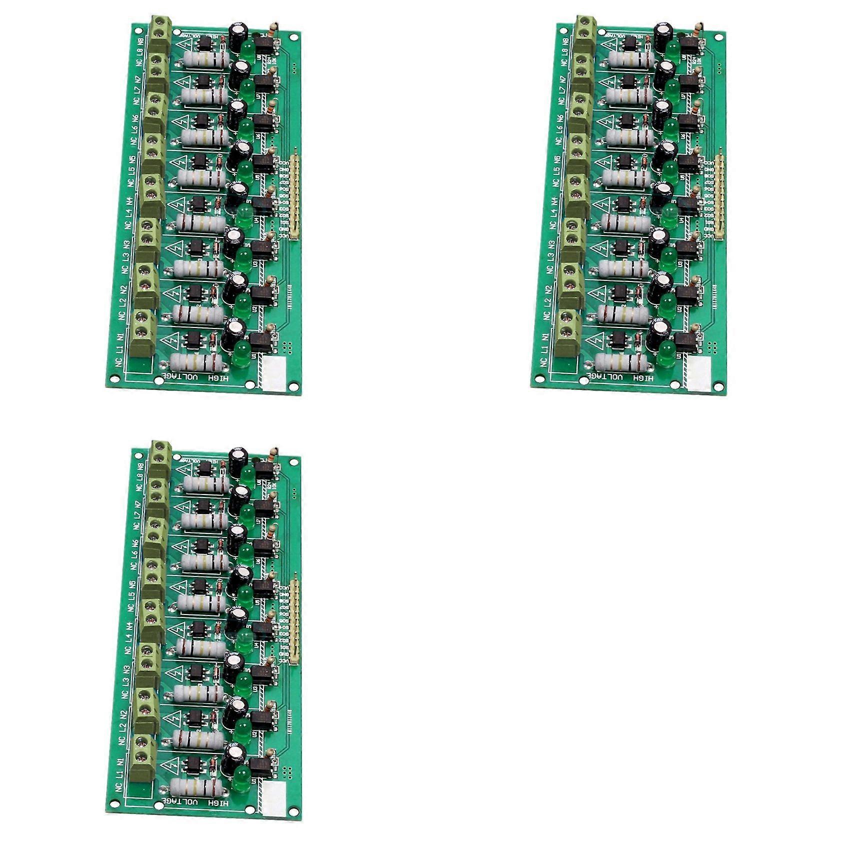 3X 8 Channel 220V AC Optocoupler Module MCU TTL PLC Processors Module