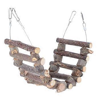 Wooden Pet Ladder Soft Animal Bendable Bridge Toy for Hamster Mouse/Squirrel/Parrot40cm