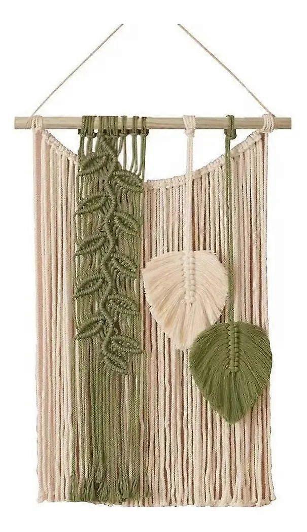 Bohemian Leaf Macrame Tapestry