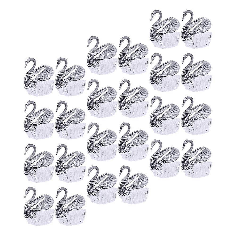 Romantic Candy Cases Silver Candy Boxes for Storage Use 24Pcs Set