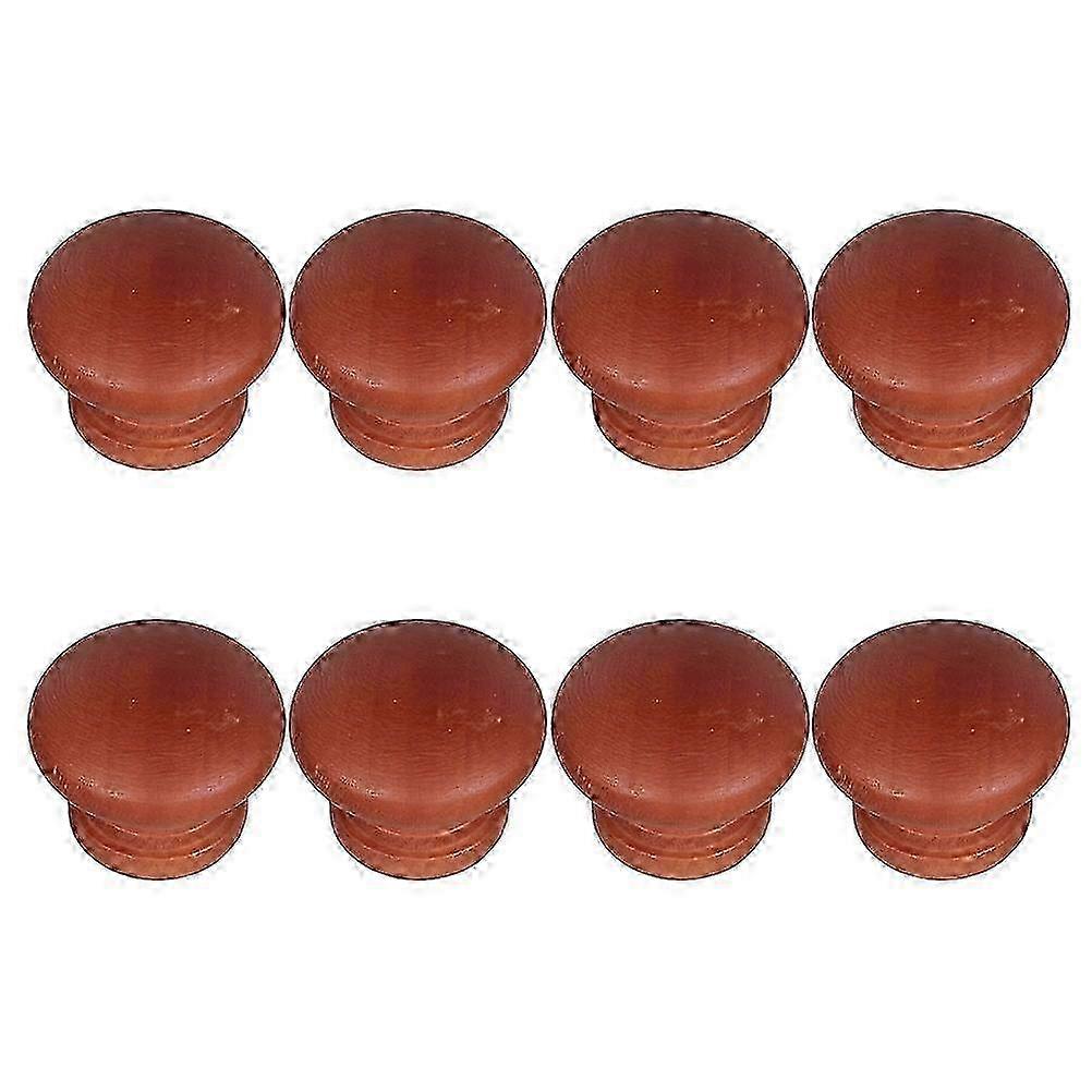 Wood Cabinet Drawer Knobs compatible with Dresser Pulls 24Pcs Round Brown Handles
